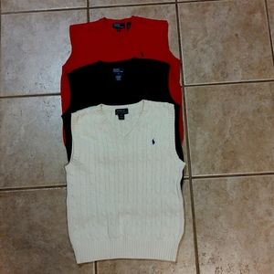 Bundle sale ‼️ Polo Ralph Lauren sleeveless sweater vests . size medium 10-12
